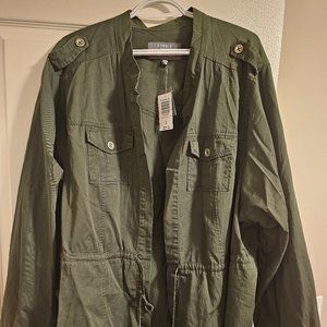 Torrid twill green jacket NWT